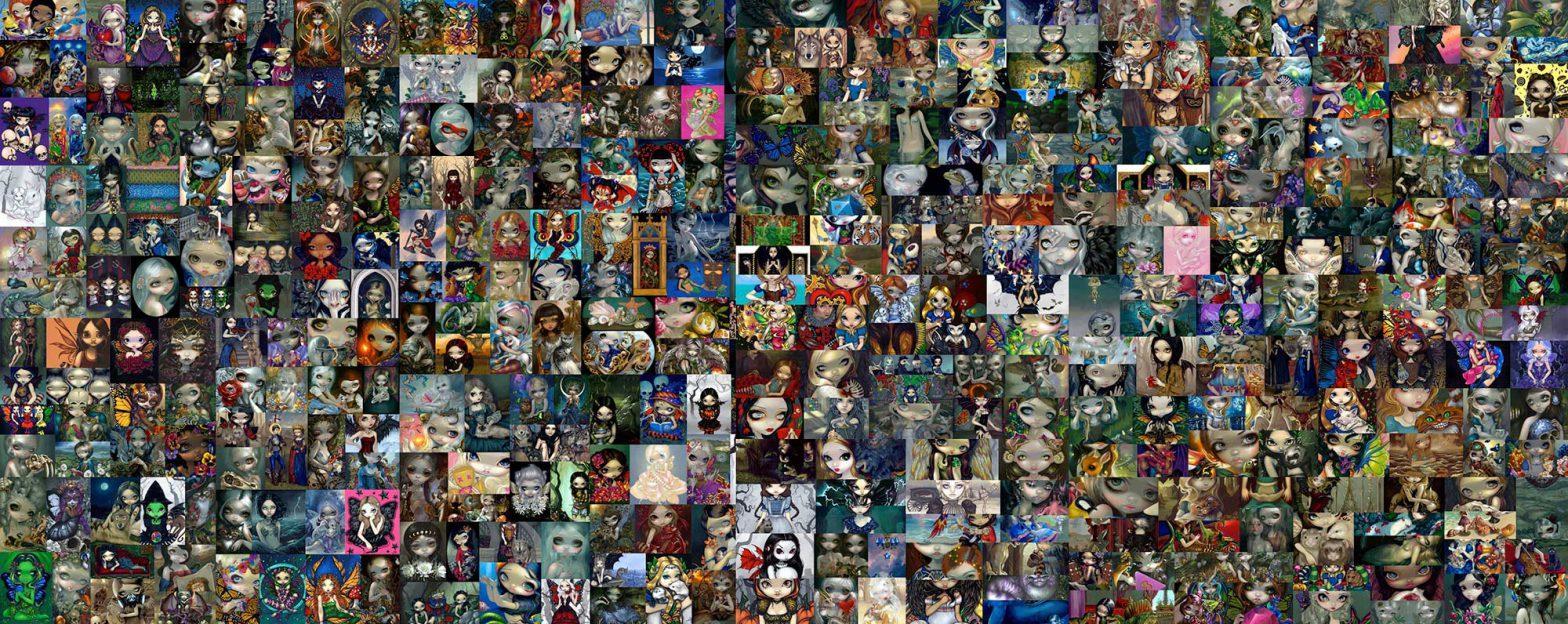 Collage of Paintings by Jasmine Becket-Griffith